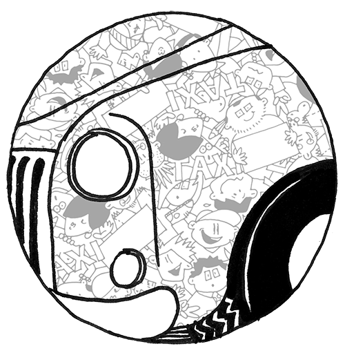 Comic-Zeichnung für Shuttle Service